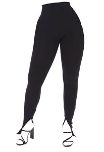 Ribbed Zipper Legging