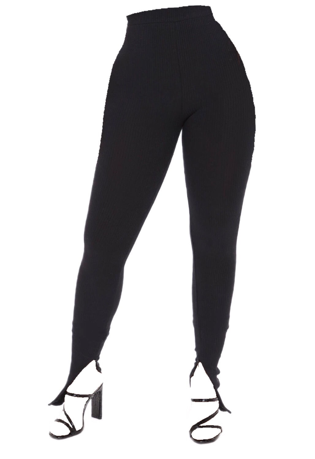 Ribbed Zipper Legging